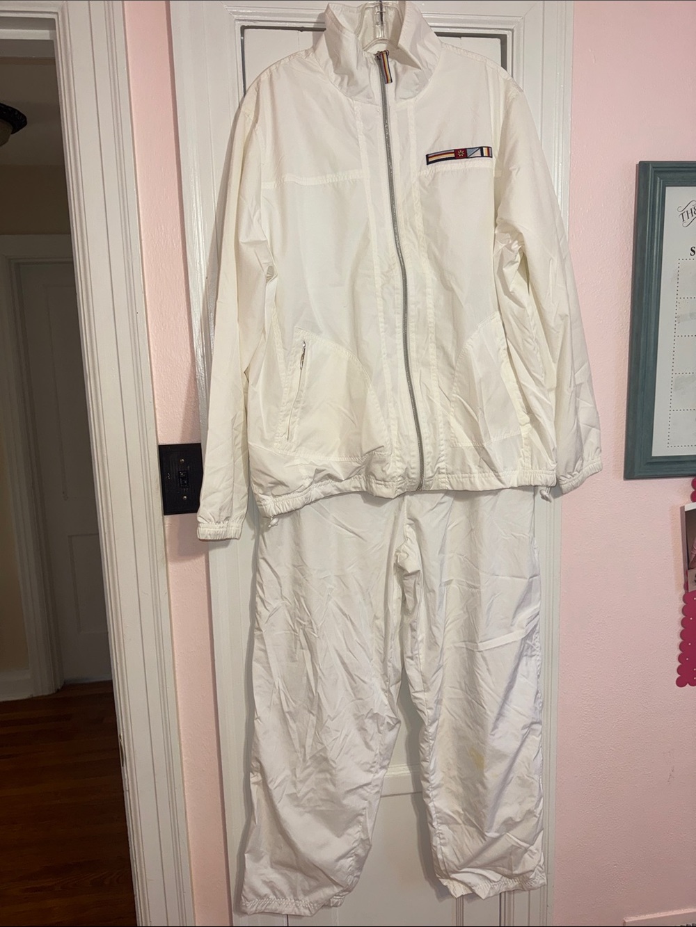 Catalina White Women’s Track Jacket and Jogger Pants Set